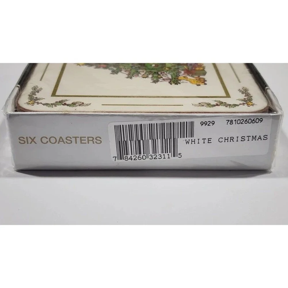 Royal Table White Christmas Tree Coasters NEW